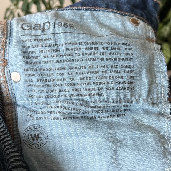 Gently Worn GAP 1969 Women's Real Straight Jeans Medium Denim Blue Wash Stretch - Picture 10 of 12